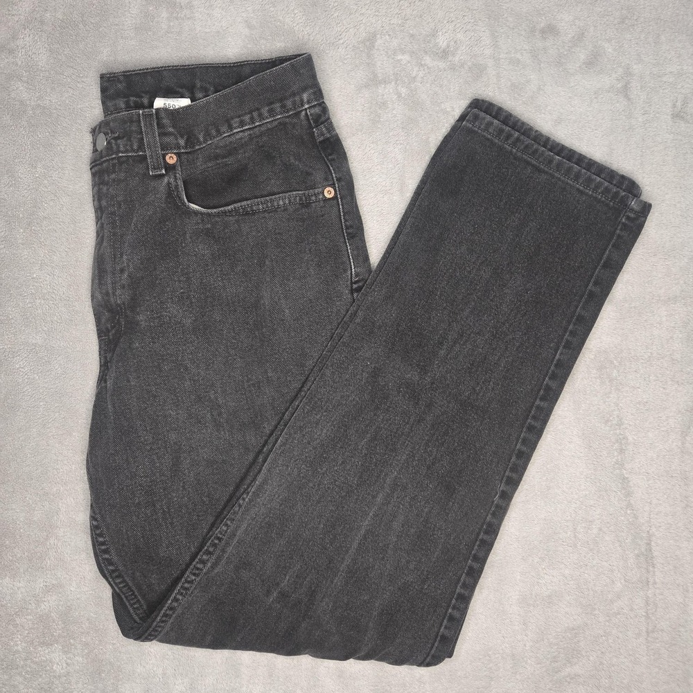 Vintage Levi's 550 Jeans Mens 34x34 Gray Charcoal Wash Relaxed Fit Tapered Leg